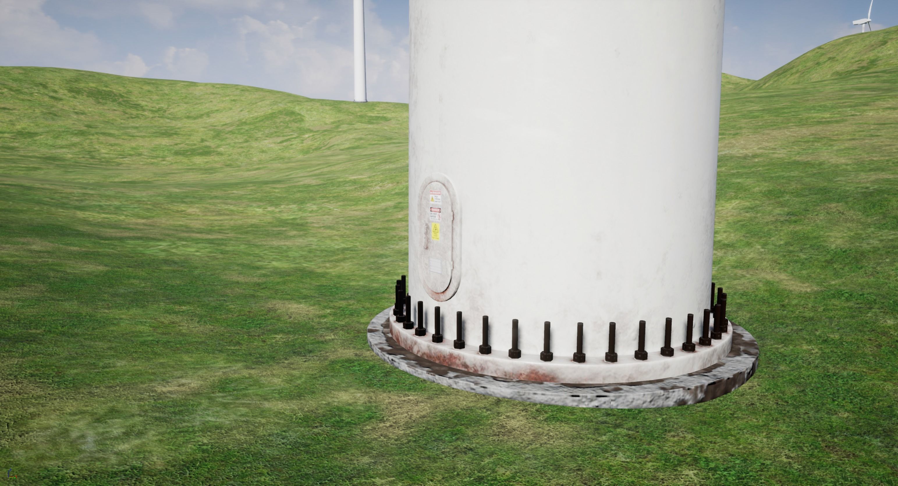Wind Turbine Low-poly 3D model_9