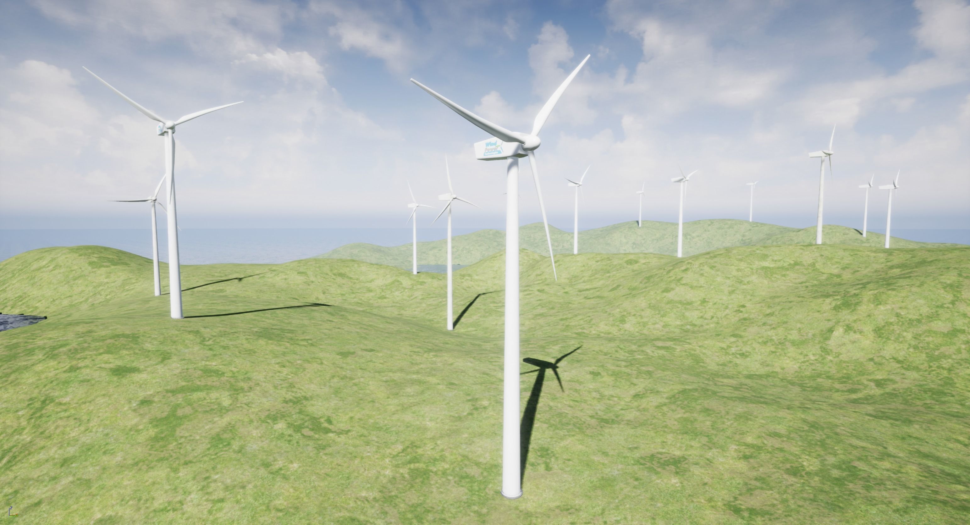 Wind Turbine Low-poly 3D model_2