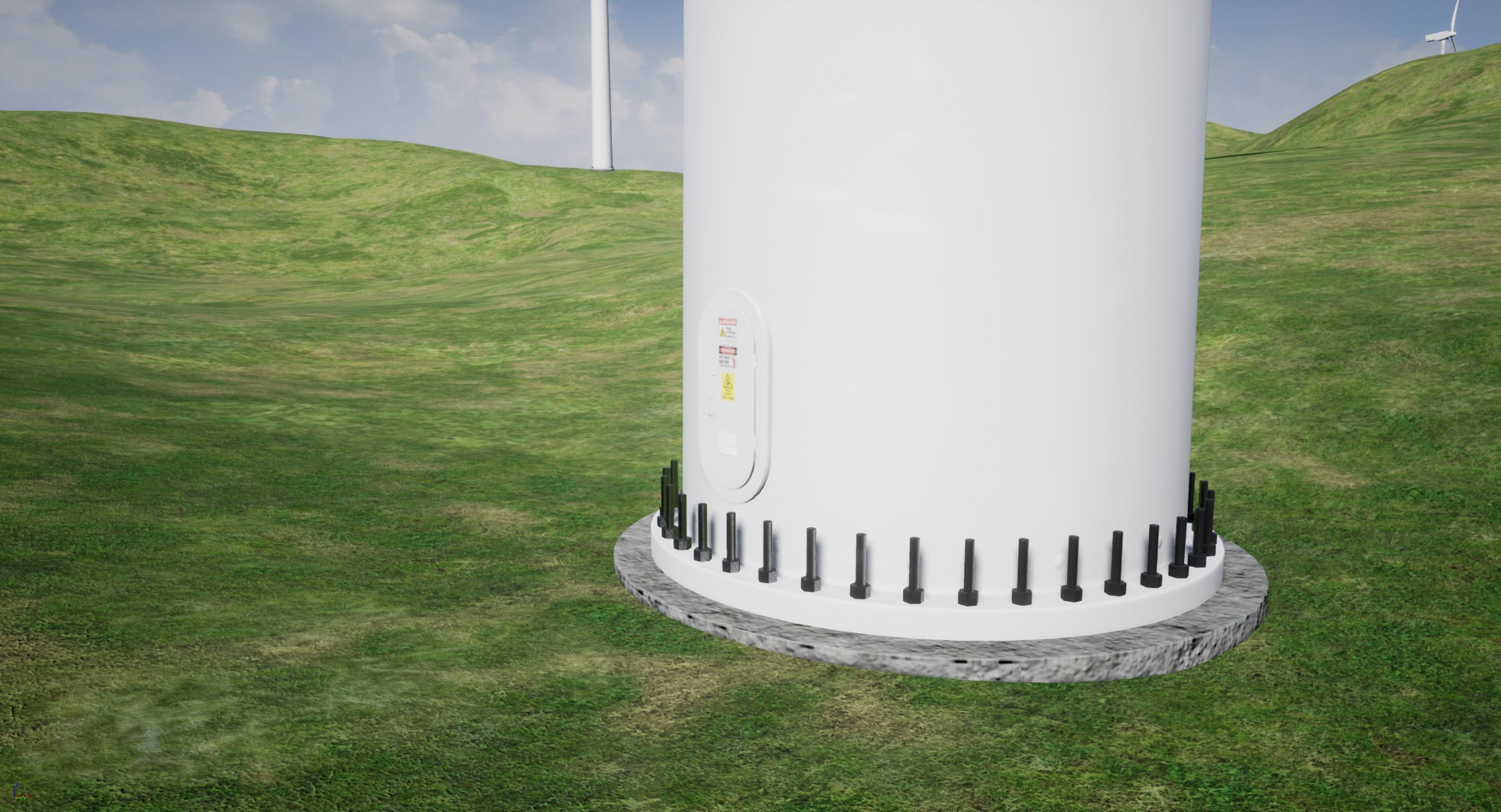 Wind Turbine Low-poly 3D model_8
