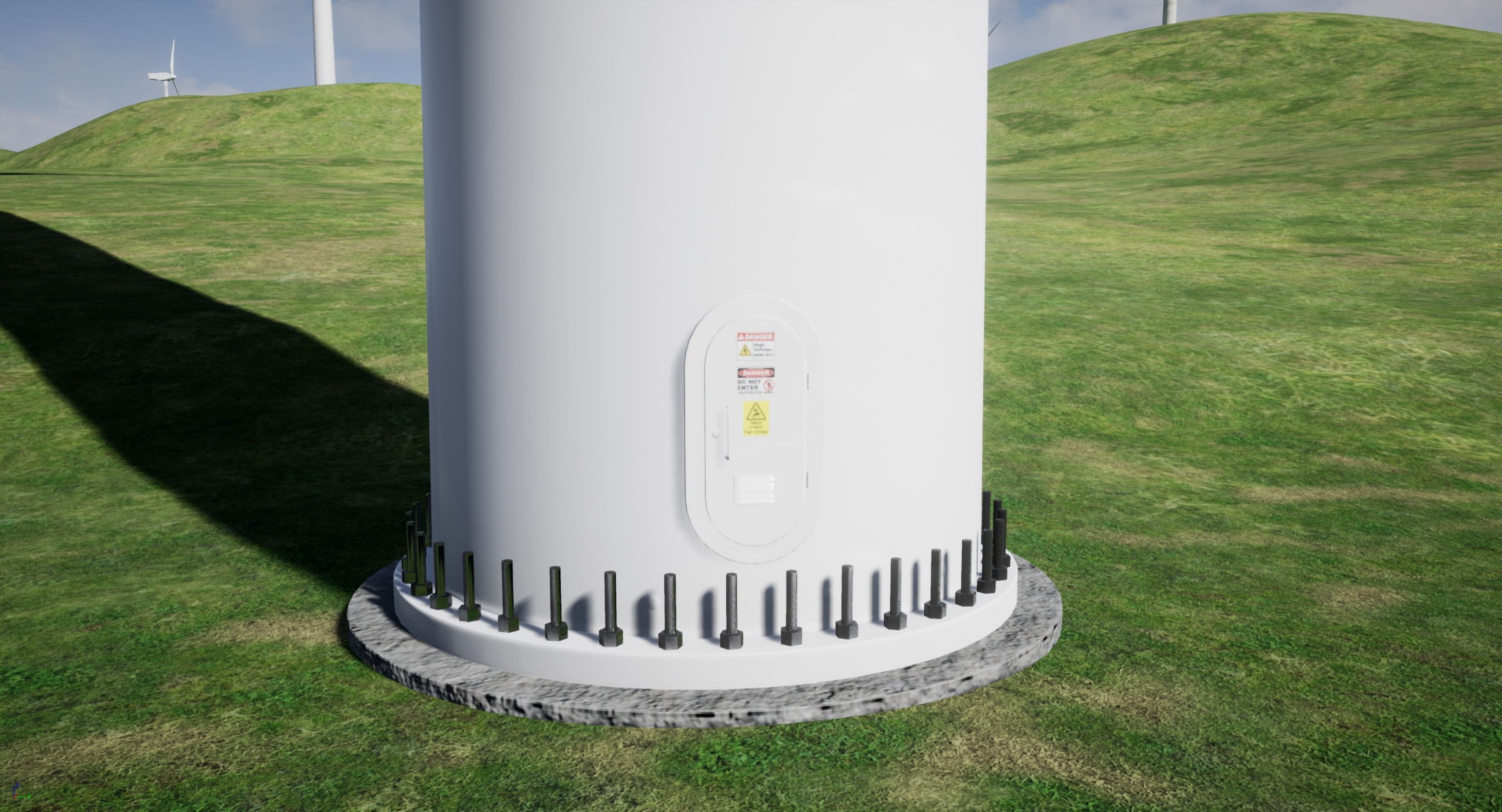 Wind Turbine Low-poly 3D model_10