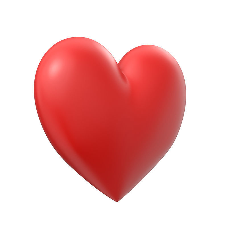 Heart Simple  Low-poly 3D model_2