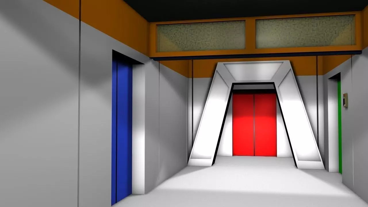 USS Enterprise Gangway 3D model_0