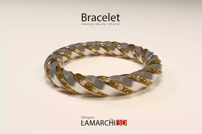 Bracelet gold and silver