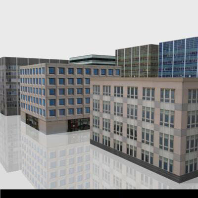 LOW-POLY CITY BUILDINGS Low-poly 3D model_10