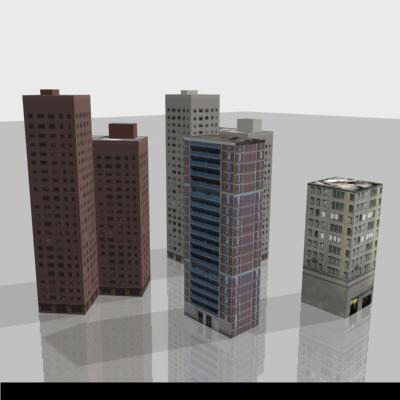 LOW-POLY CITY BUILDINGS Low-poly 3D model_46