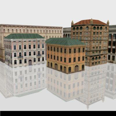 LOW-POLY CITY BUILDINGS Low-poly 3D model_22