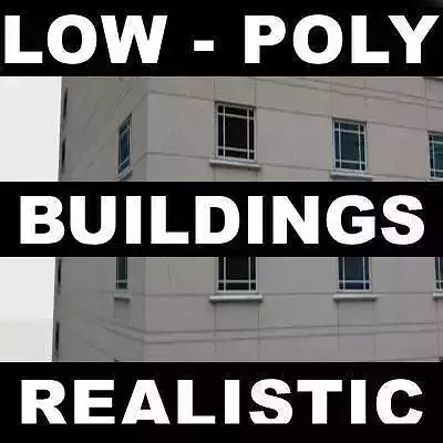 LOW-POLY CITY BUILDINGS Low-poly 3D model