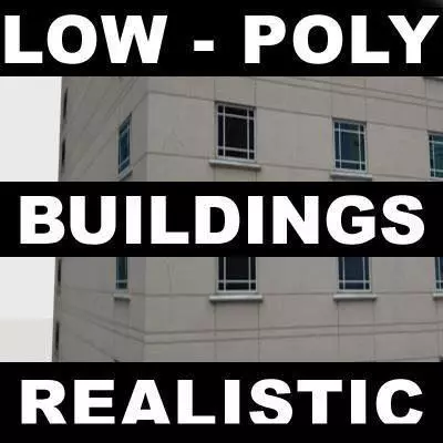 LOW-POLY CITY BUILDINGS Low-poly 3D model_0