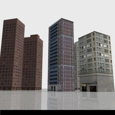 LOW-POLY CITY BUILDINGS Low-poly 3D model_49