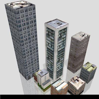 LOW-POLY CITY BUILDINGS Low-poly 3D model_16