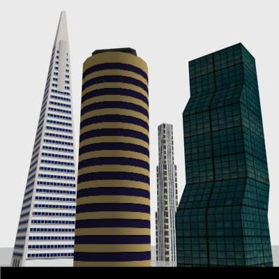 LOW-POLY CITY BUILDINGS Low-poly 3D model_61