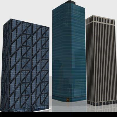LOW-POLY CITY BUILDINGS Low-poly 3D model_1