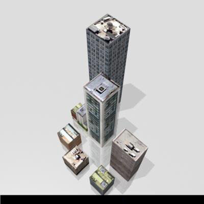 LOW-POLY CITY BUILDINGS Low-poly 3D model_21