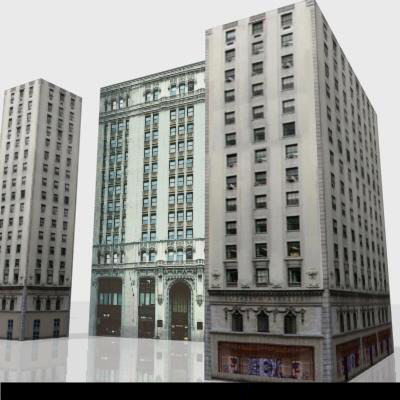 LOW-POLY CITY BUILDINGS Low-poly 3D model_2