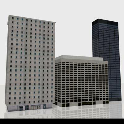 LOW-POLY CITY BUILDINGS Low-poly 3D model_34