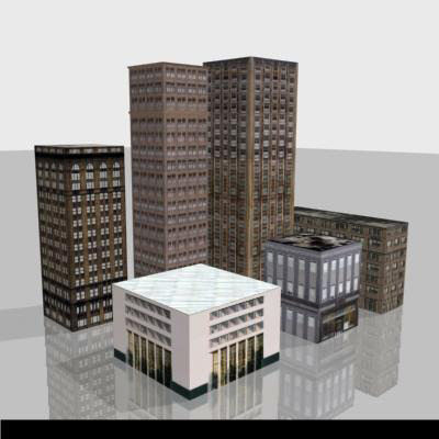 LOW-POLY CITY BUILDINGS Low-poly 3D model_51