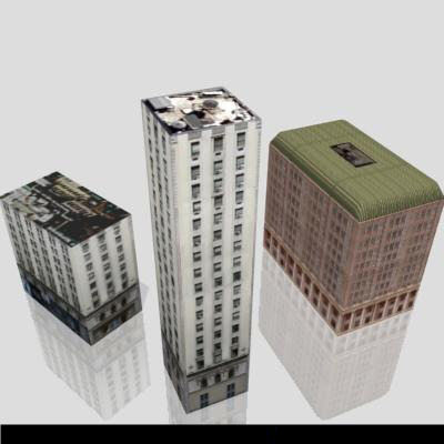 LOW-POLY CITY BUILDINGS Low-poly 3D model_3