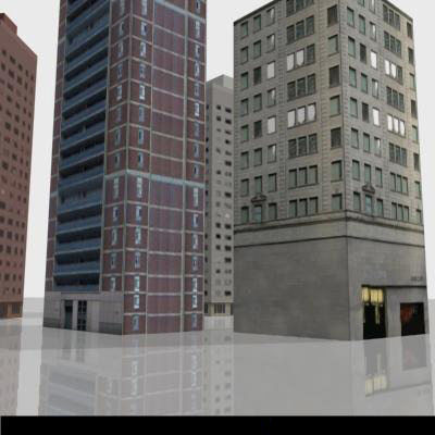 LOW-POLY CITY BUILDINGS Low-poly 3D model_47