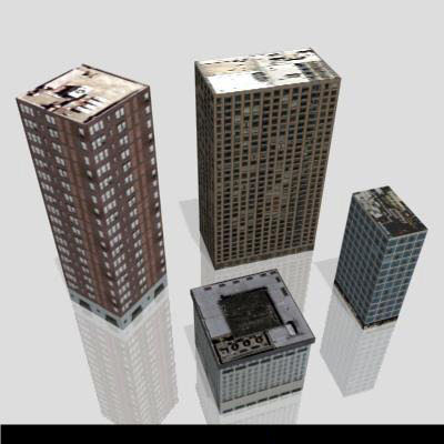 LOW-POLY CITY BUILDINGS Low-poly 3D model_5