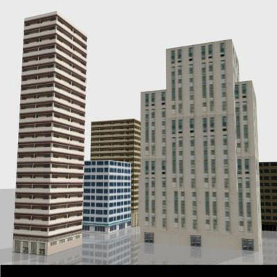 LOW-POLY CITY BUILDINGS Low-poly 3D model_43