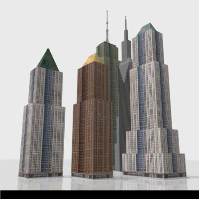 LOW-POLY CITY BUILDINGS Low-poly 3D model_33