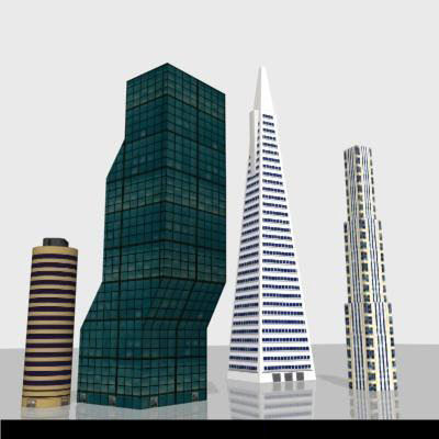 LOW-POLY CITY BUILDINGS Low-poly 3D model_60
