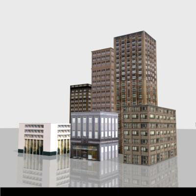 LOW-POLY CITY BUILDINGS Low-poly 3D model_53