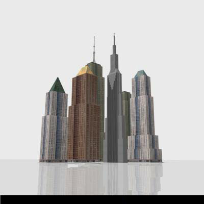 LOW-POLY CITY BUILDINGS Low-poly 3D model_32