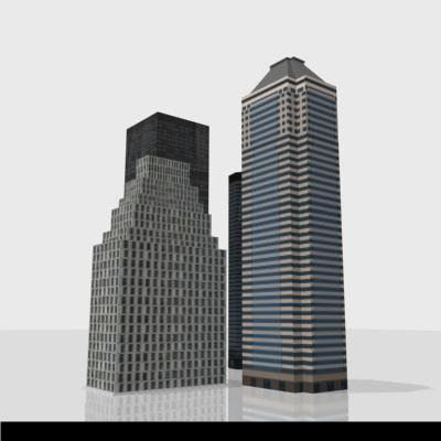 LOW-POLY CITY BUILDINGS Low-poly 3D model_36