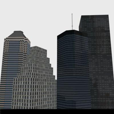 LOW-POLY CITY BUILDINGS Low-poly 3D model_38