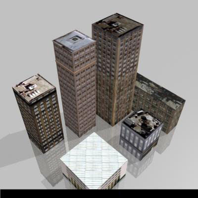 LOW-POLY CITY BUILDINGS Low-poly 3D model_52