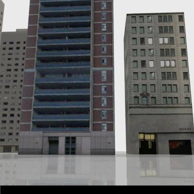 LOW-POLY CITY BUILDINGS Low-poly 3D model_48