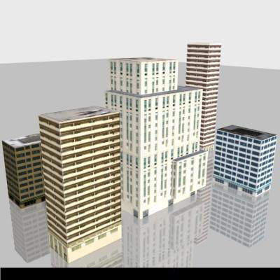 LOW-POLY CITY BUILDINGS Low-poly 3D model_42