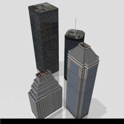 LOW-POLY CITY BUILDINGS Low-poly 3D model_35