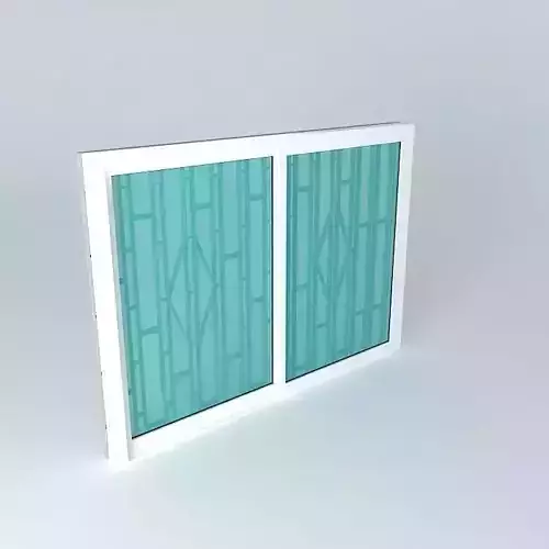 Aluminium window 3D model