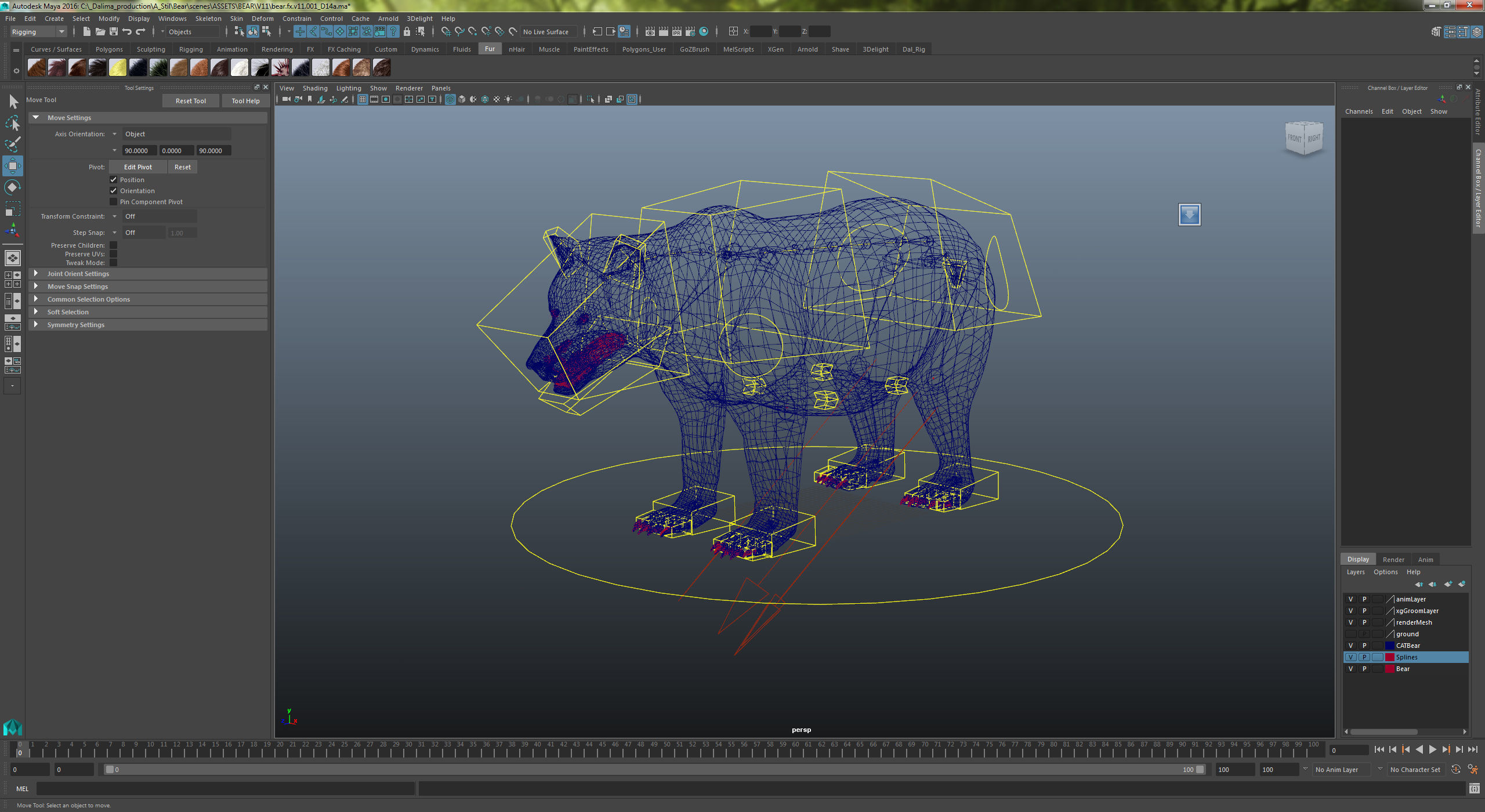 Bear-Maya bear 3D model_10