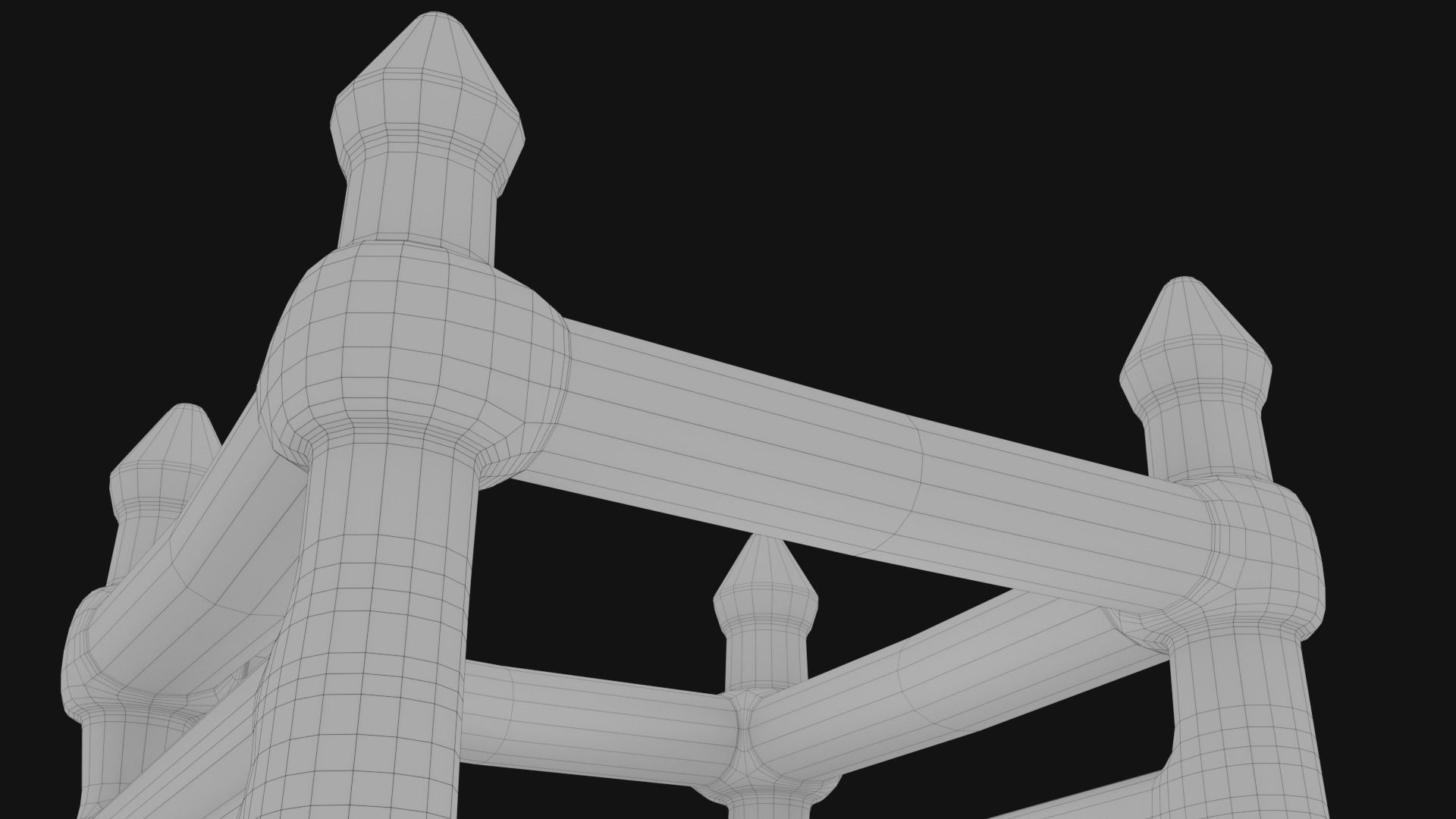 3D low poly PBR bouncy inflatable castle Low-poly 3D model_13