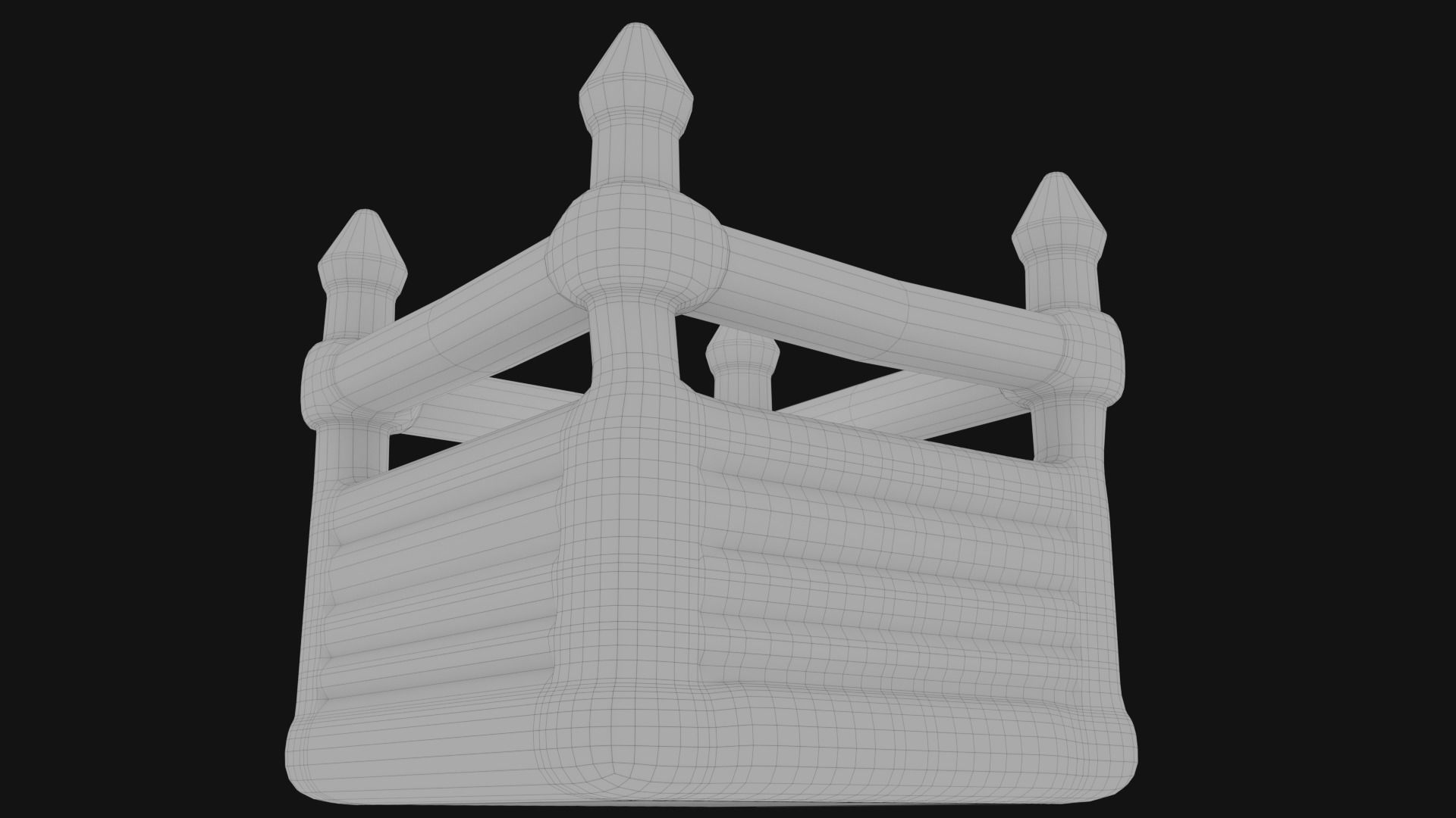 3D low poly PBR bouncy inflatable castle Low-poly 3D model_12