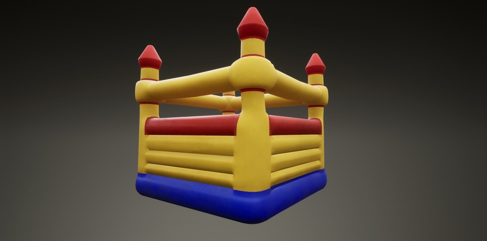 3D low poly PBR bouncy inflatable castle Low-poly 3D model_5