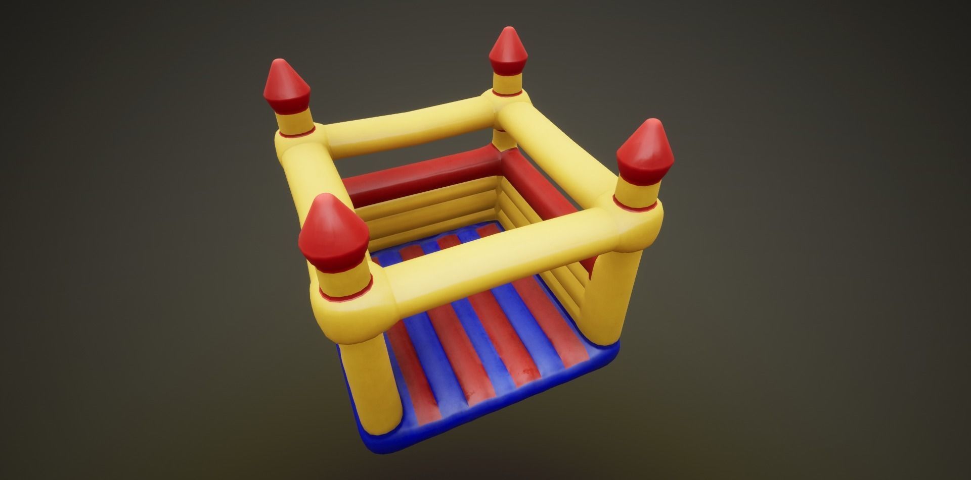 3D low poly PBR bouncy inflatable castle Low-poly 3D model_9