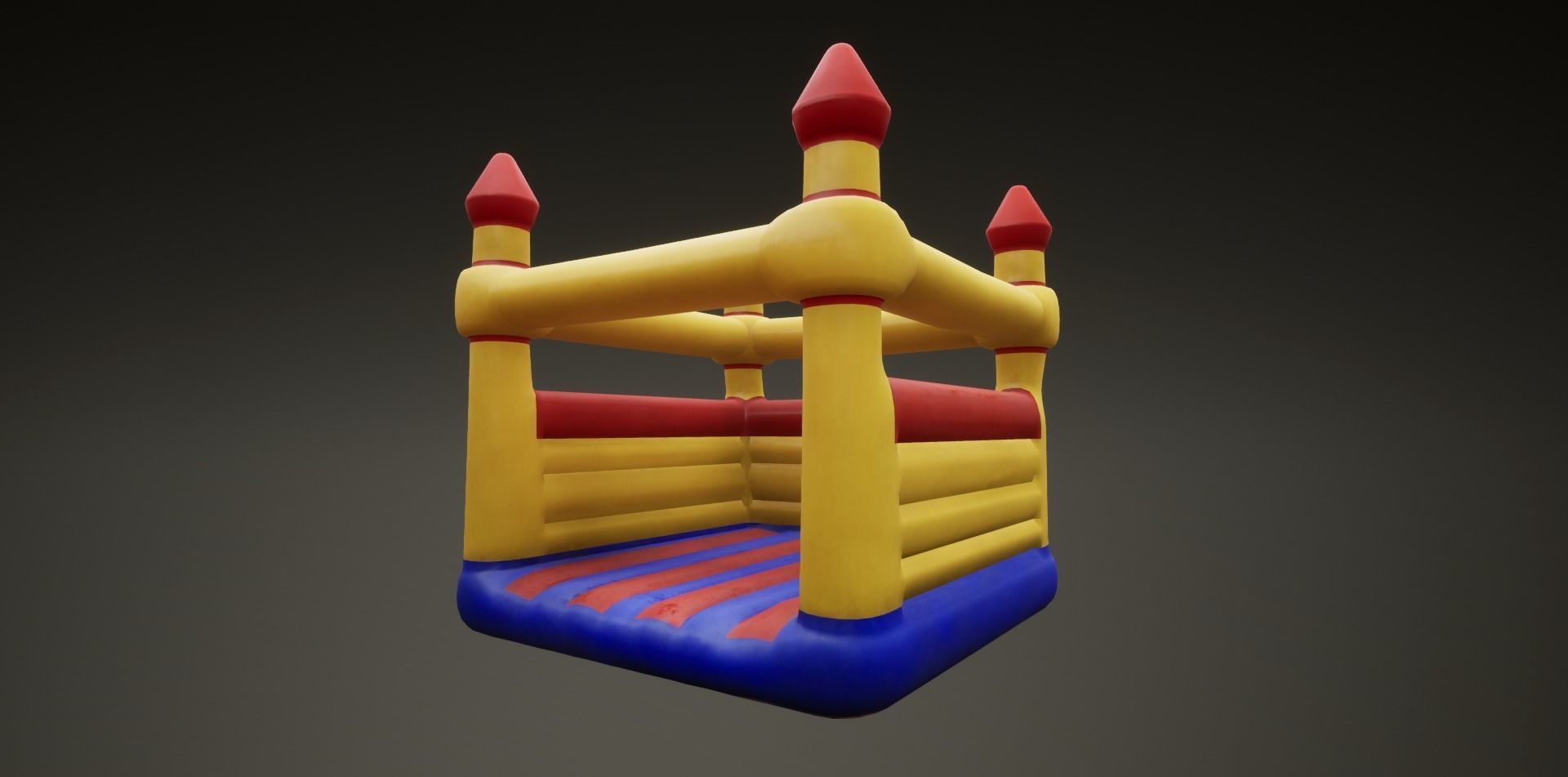 3D low poly PBR bouncy inflatable castle Low-poly 3D model_4