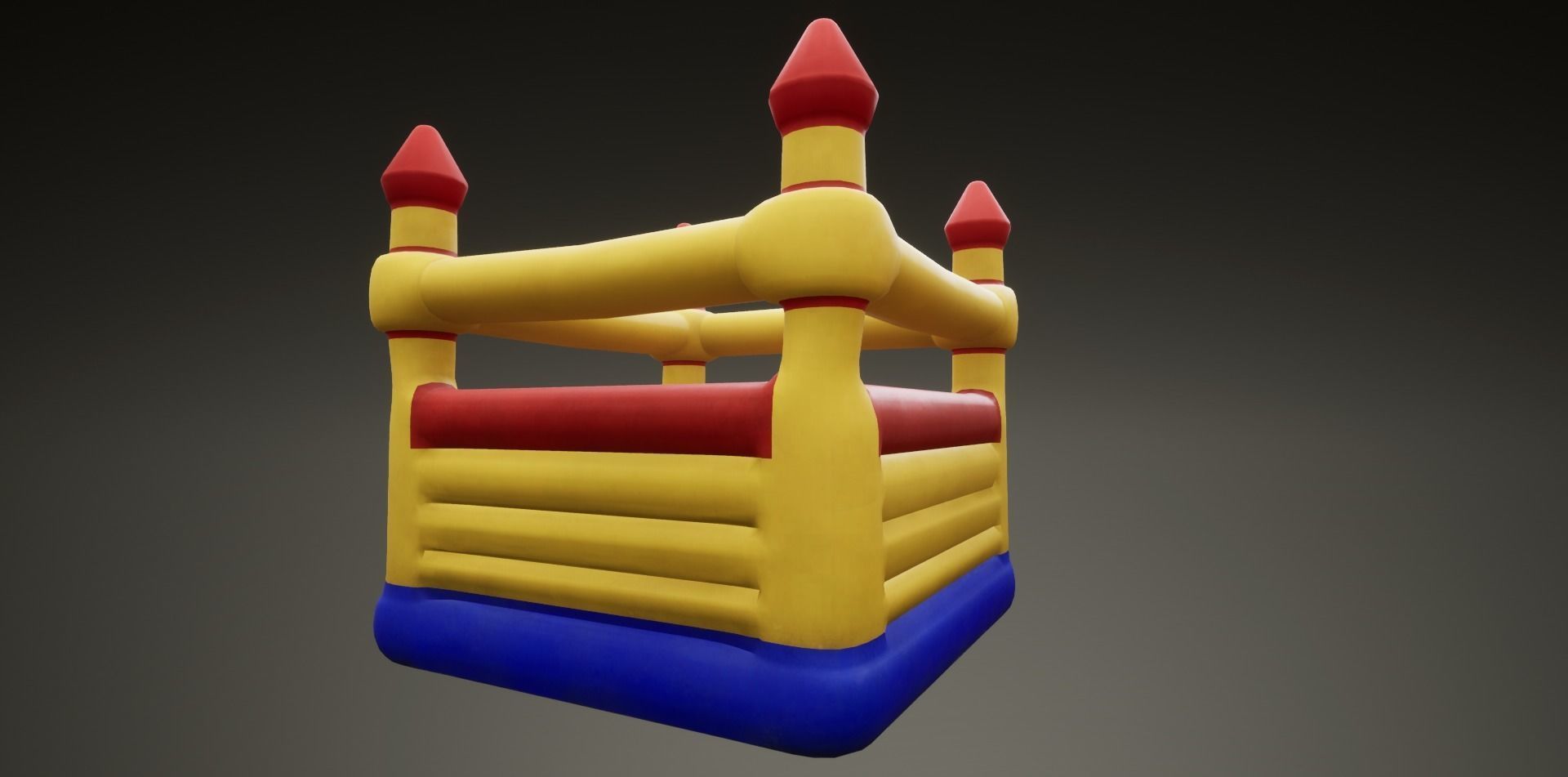3D low poly PBR bouncy inflatable castle Low-poly 3D model_6