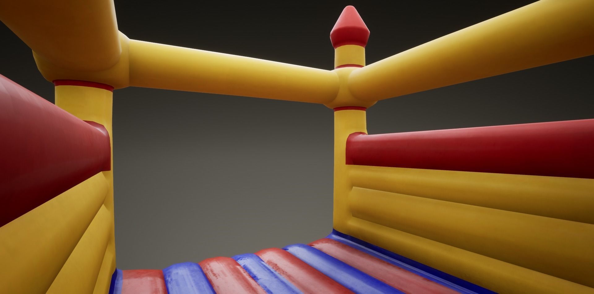 3D low poly PBR bouncy inflatable castle Low-poly 3D model_8