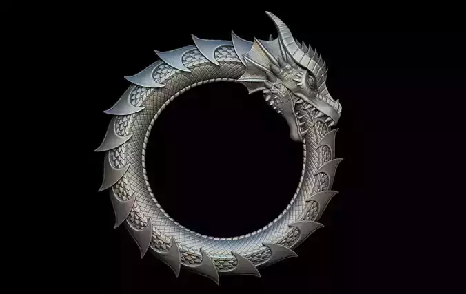 Dragon Eating Its Own Tail  3D print model