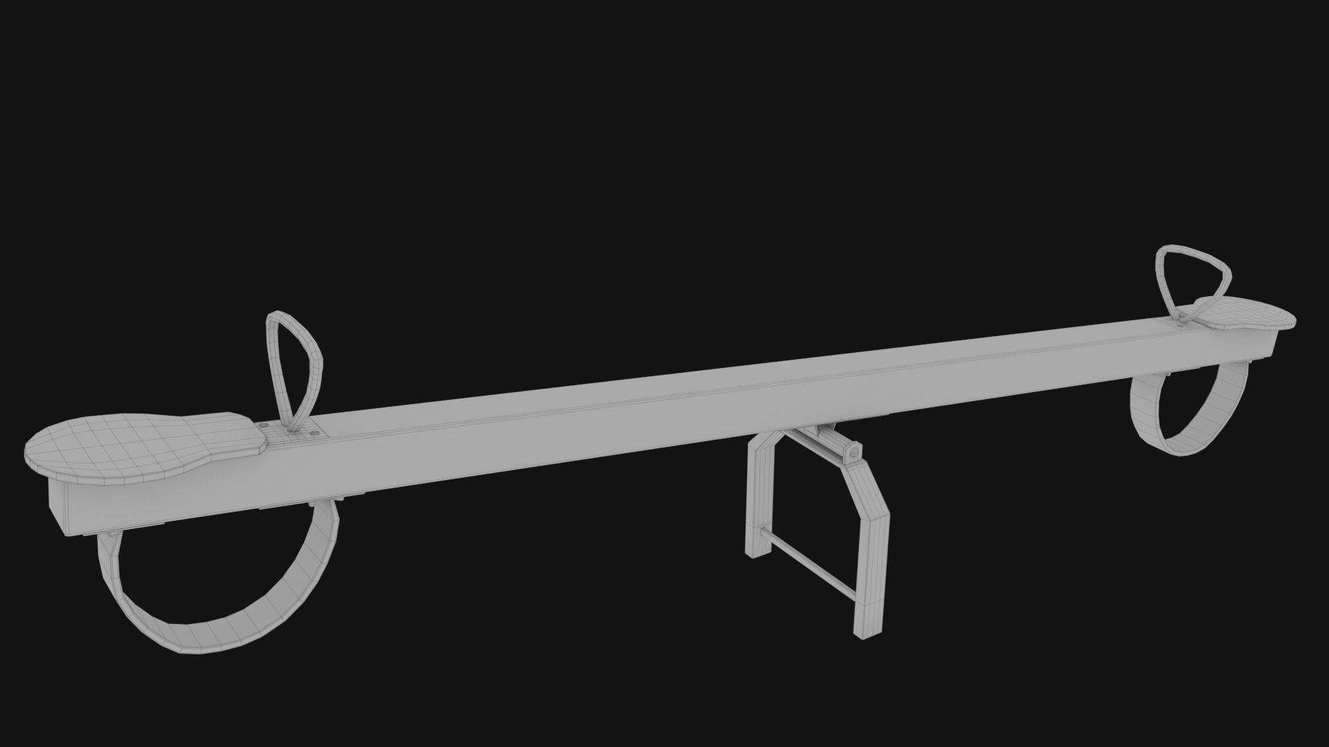 3D low poly PBR playground seesaw Low-poly 3D model_11