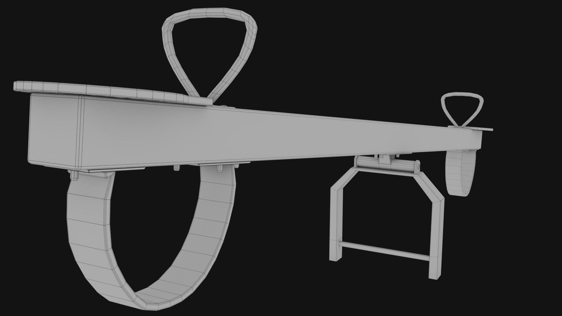 3D low poly PBR playground seesaw Low-poly 3D model_12