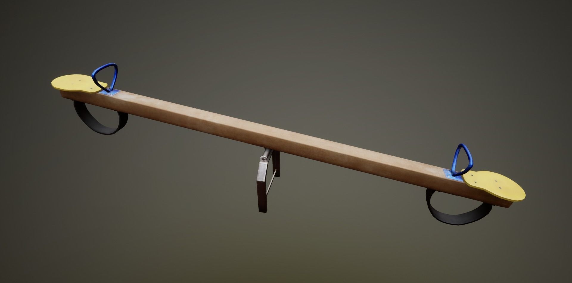 3D low poly PBR playground seesaw Low-poly 3D model_6