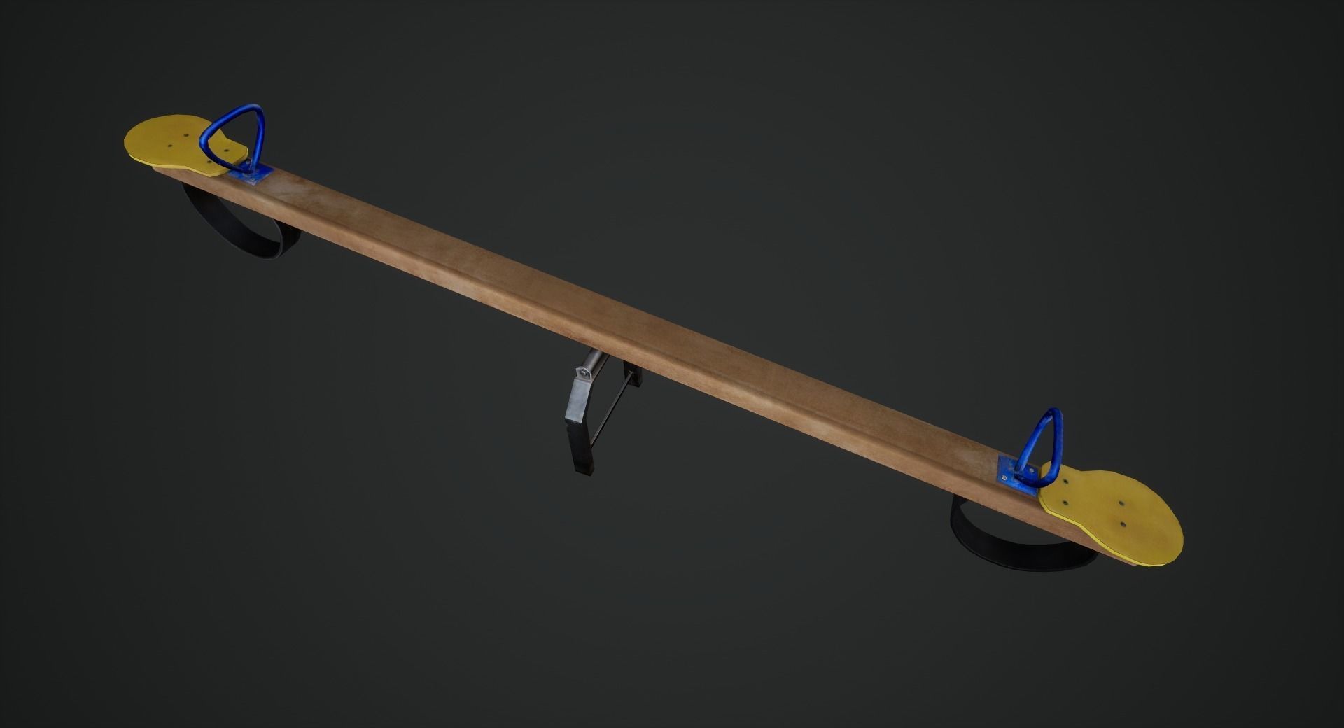 3D low poly PBR playground seesaw Low-poly 3D model_4