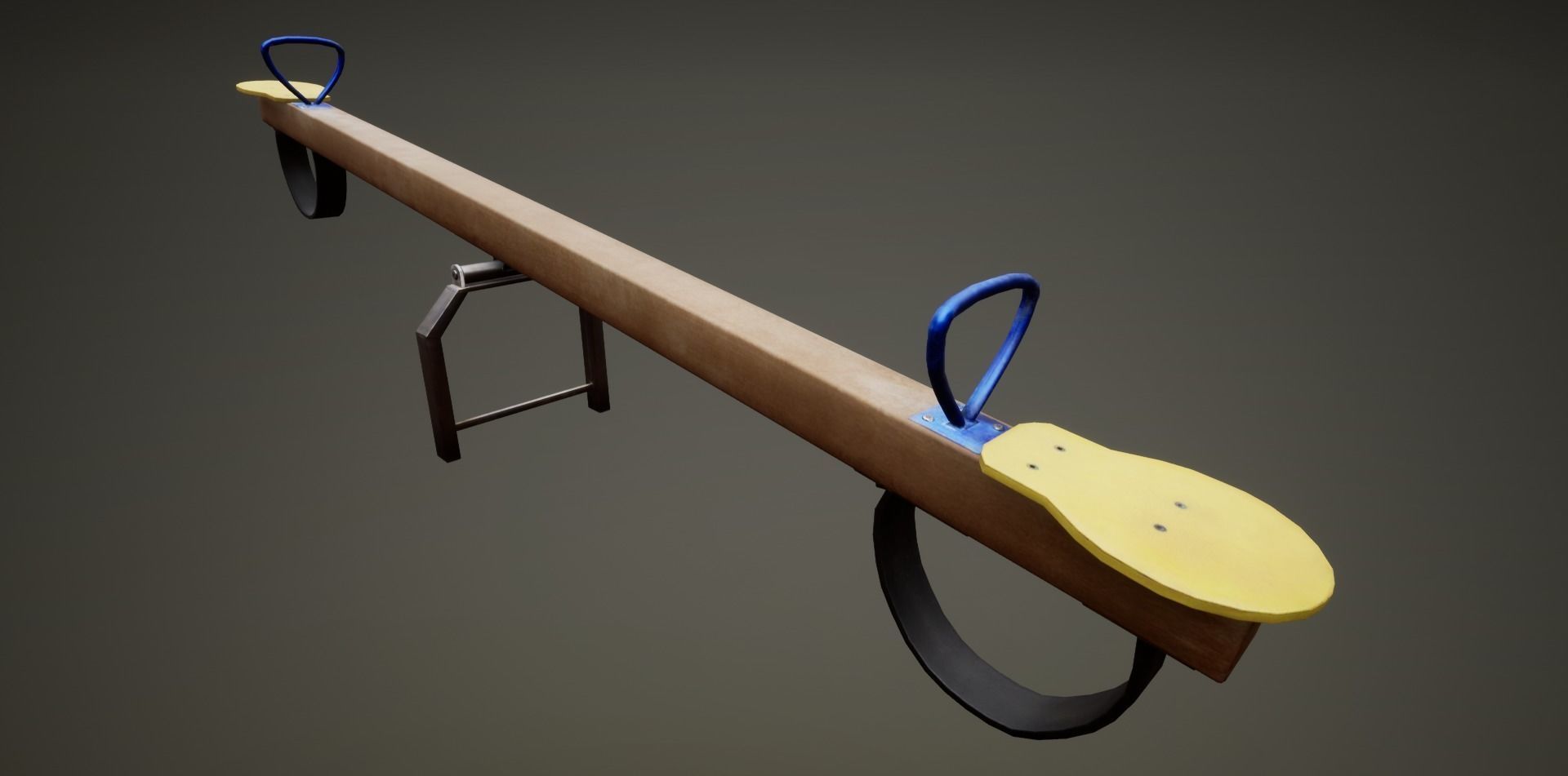 3D low poly PBR playground seesaw Low-poly 3D model_7
