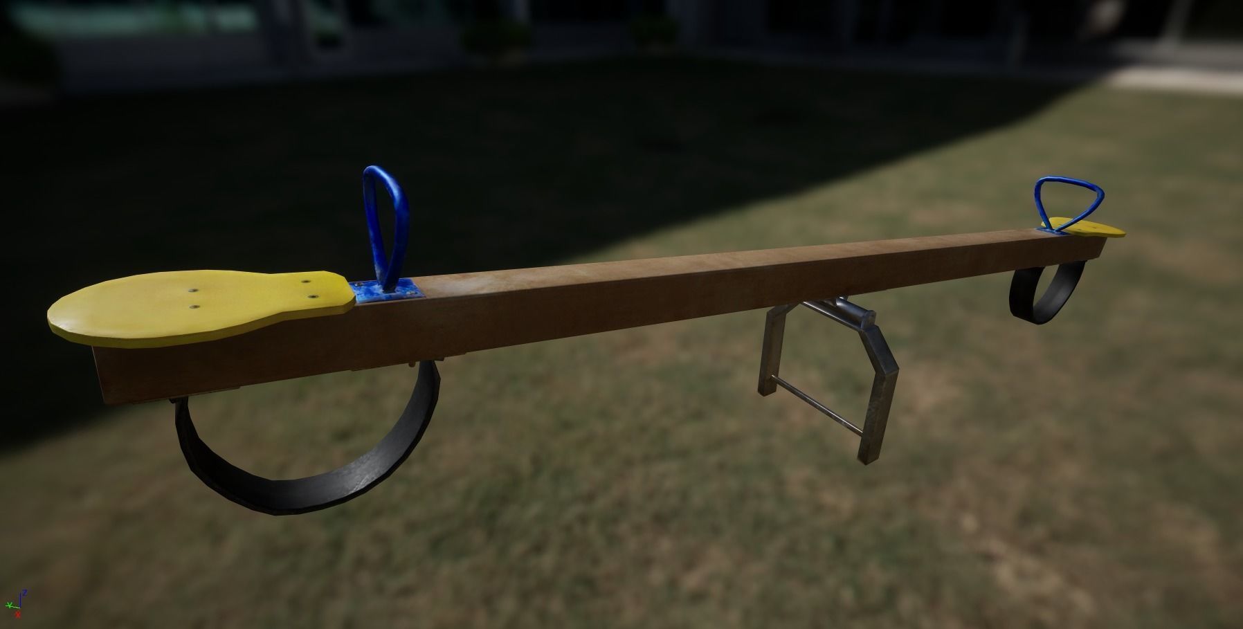 3D low poly PBR playground seesaw Low-poly 3D model_10